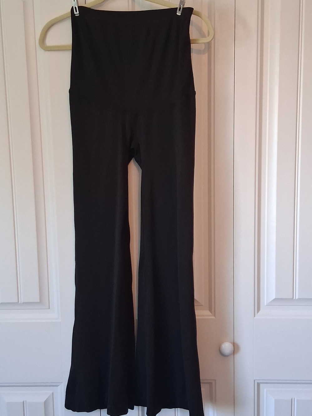 Time and Tru Maternity High-Waist Black Flare Pants - Women's Size Medium